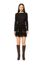 Zadig & Voltaire Studded Suede Mini Skirt