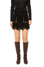 Zadig & Voltaire Studded Suede Mini Skirt