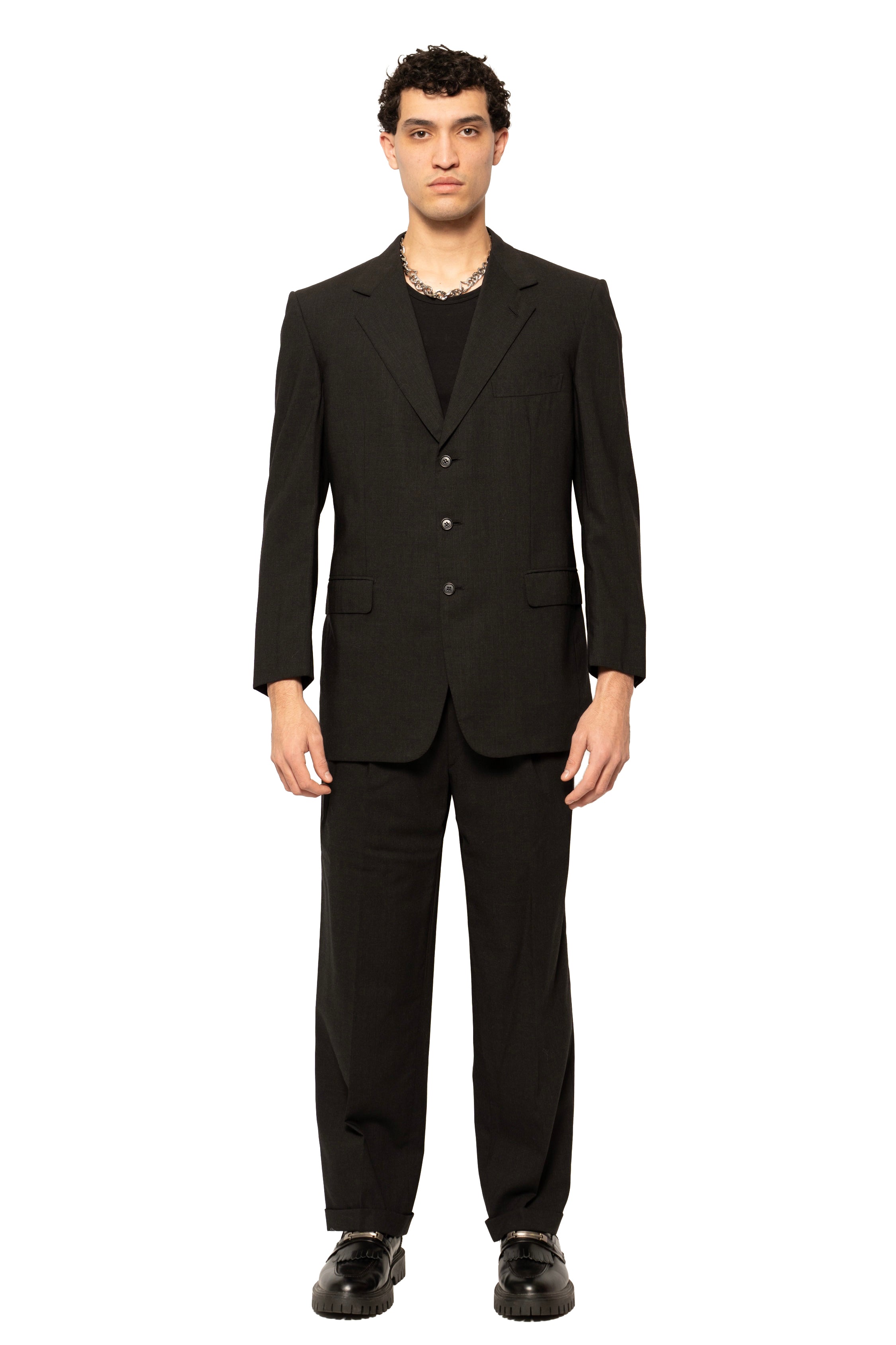 Brioni Traiano Charcoal Wool Suit