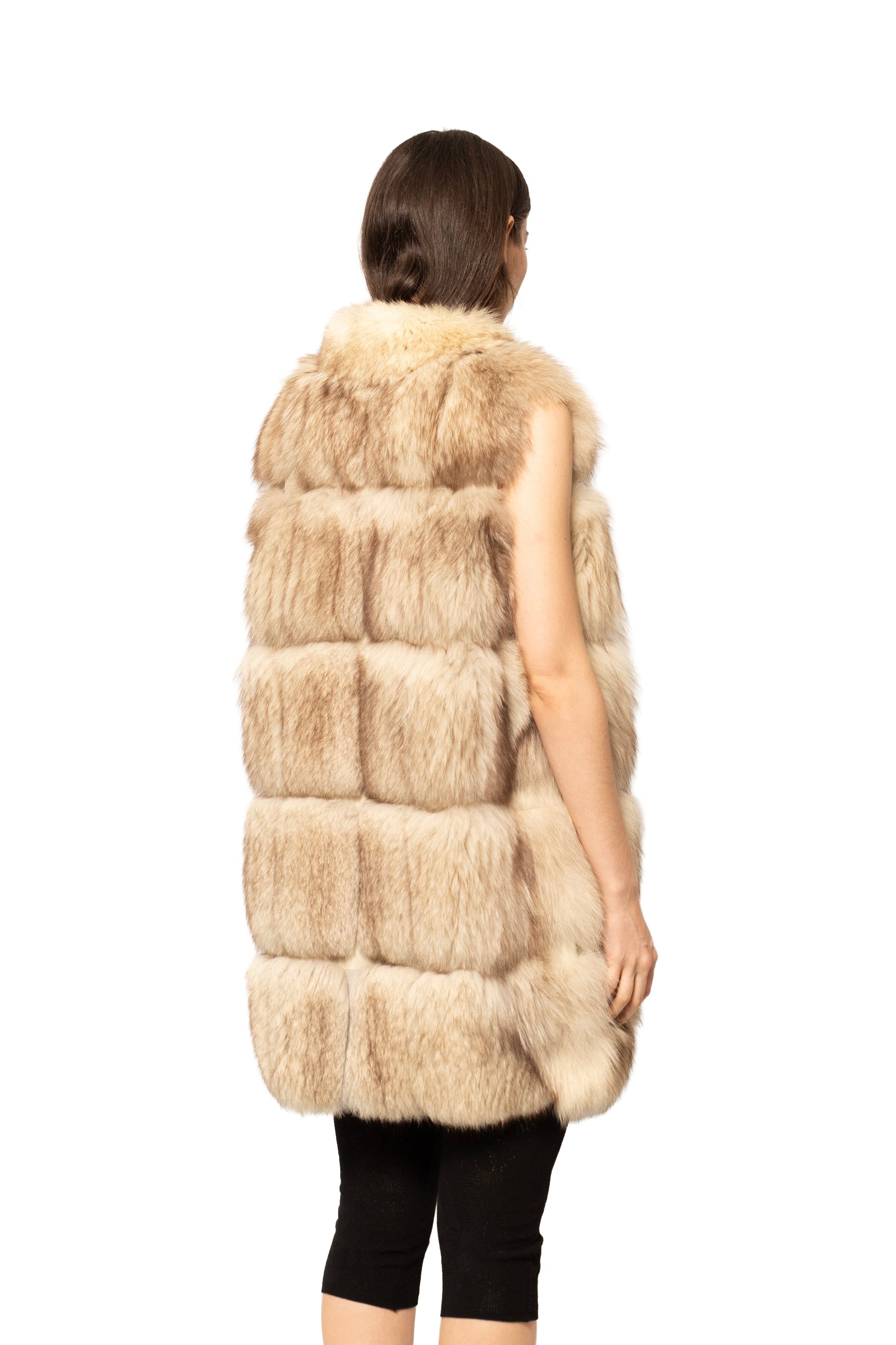 Handcrafted Artic Fox Fur Long Vest
