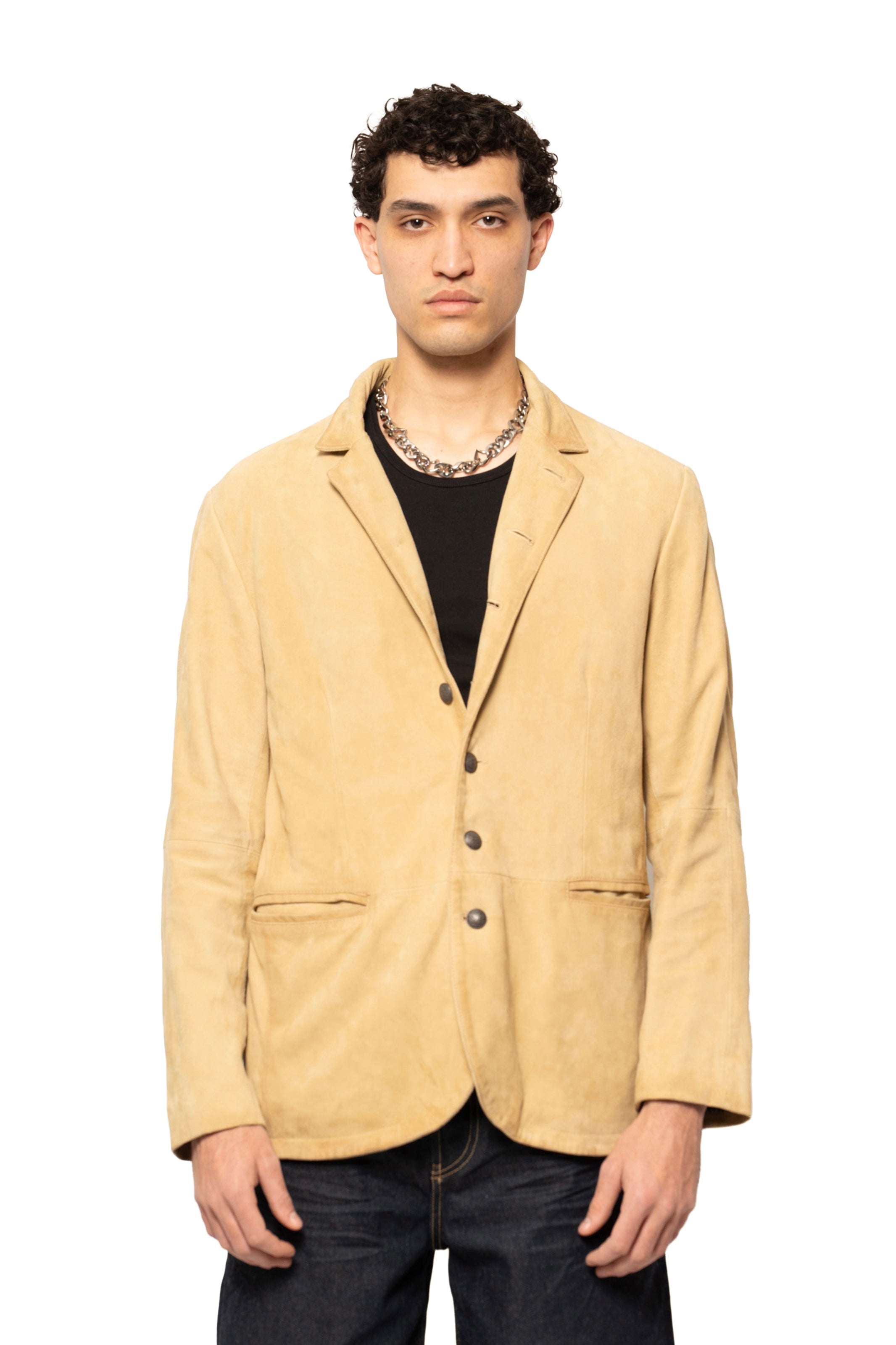 John Varvatos Suede Leather Blazer