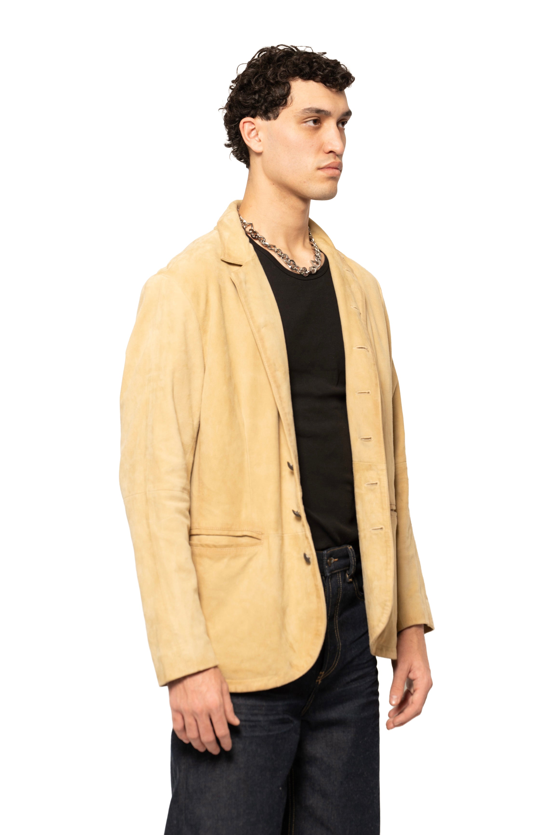 John Varvatos Suede Leather Blazer