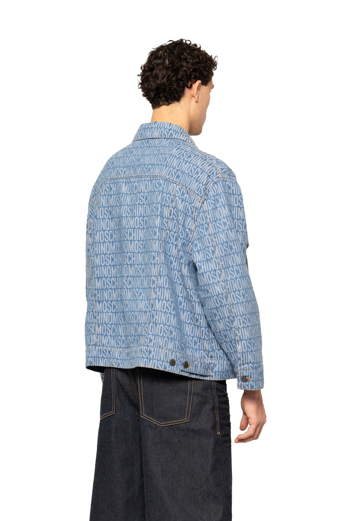Moschino Monogram-Print Denim Jacket