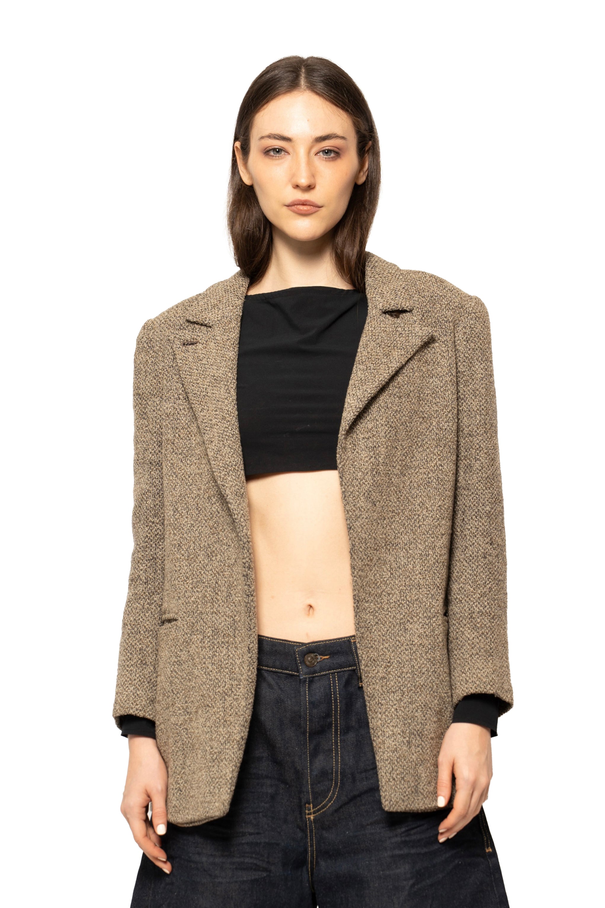 Max Mara Wool Blend Tweed Blazer