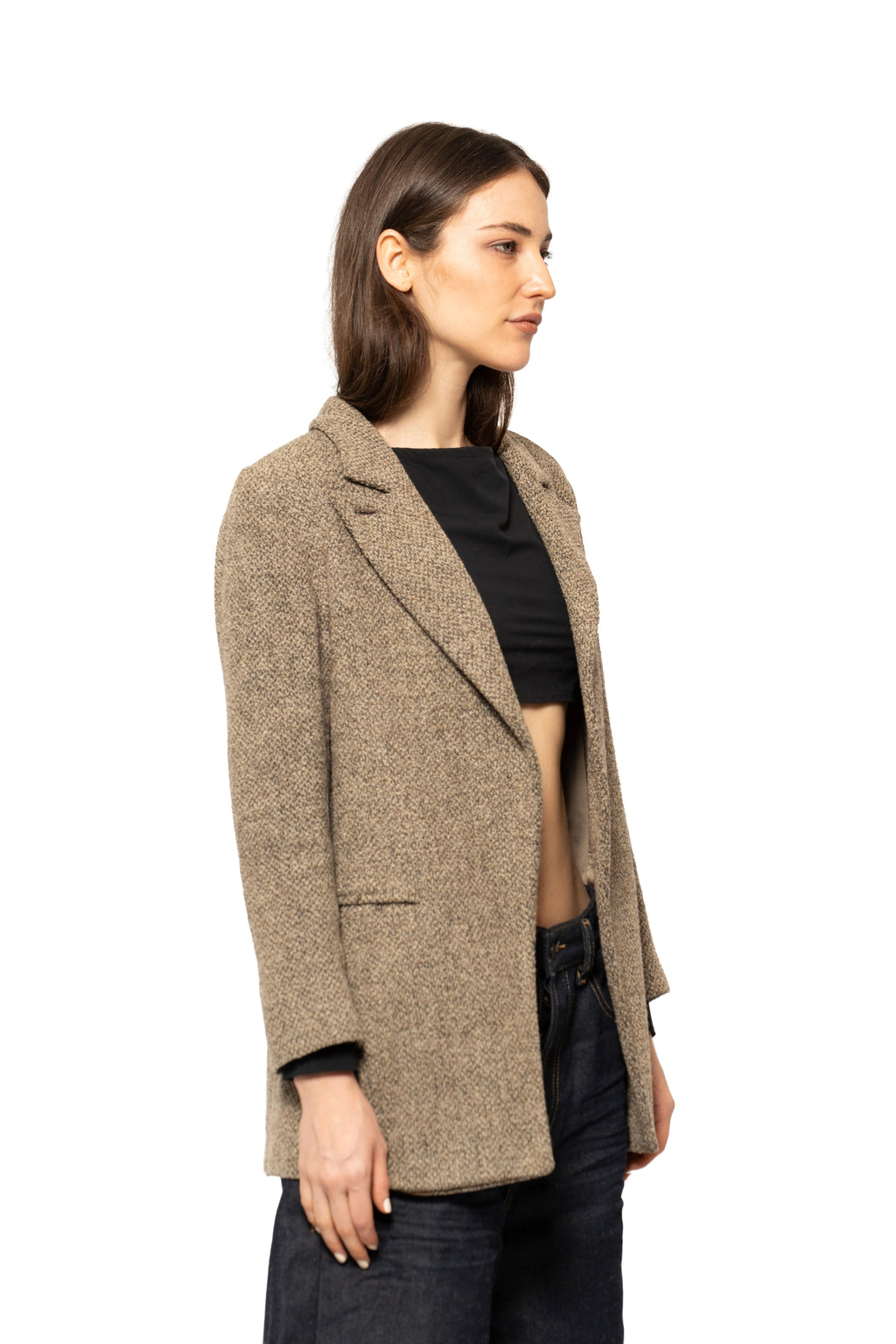 Max Mara Wool Blend Tweed Blazer