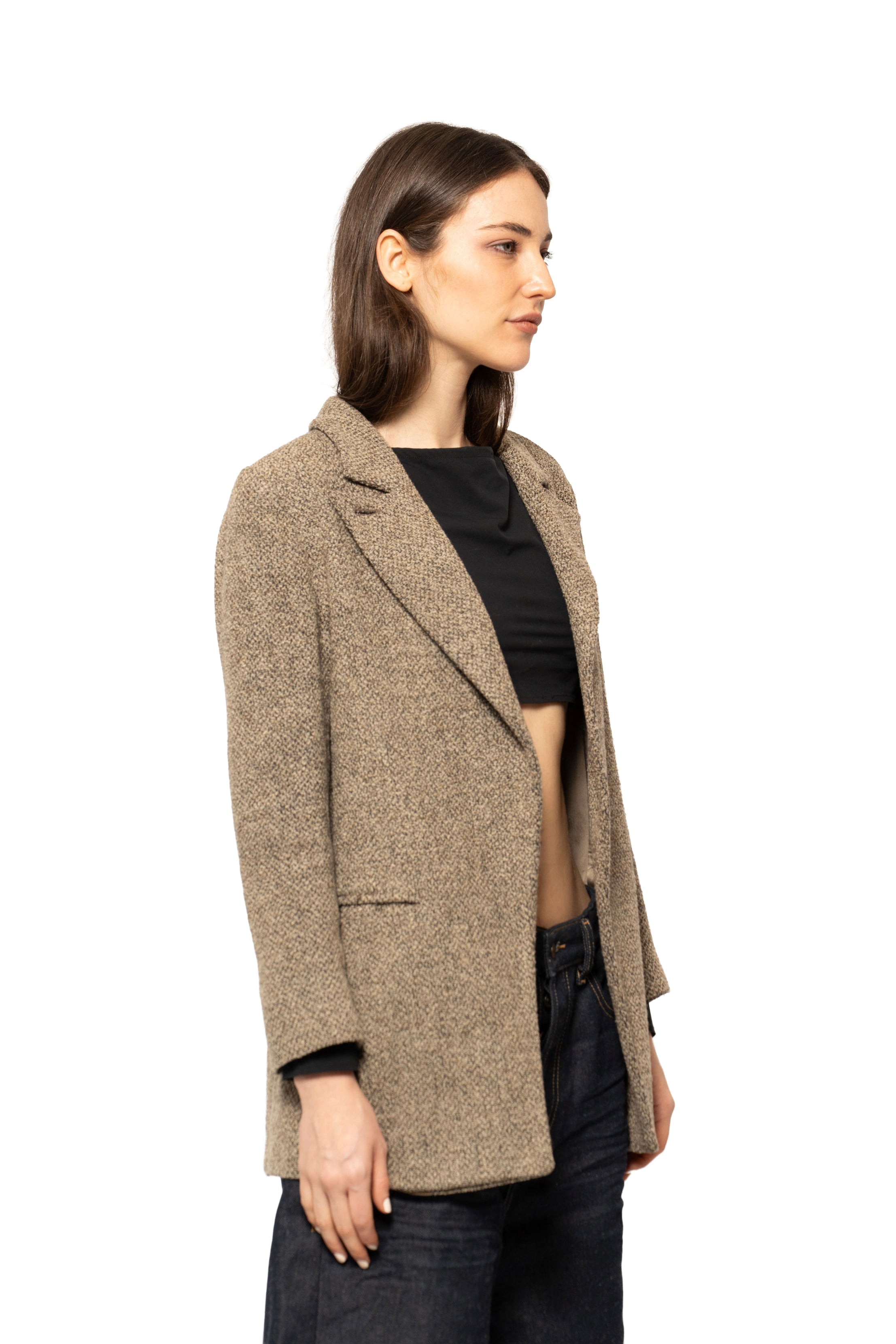 Max Mara Wool Blend Tweed Blazer