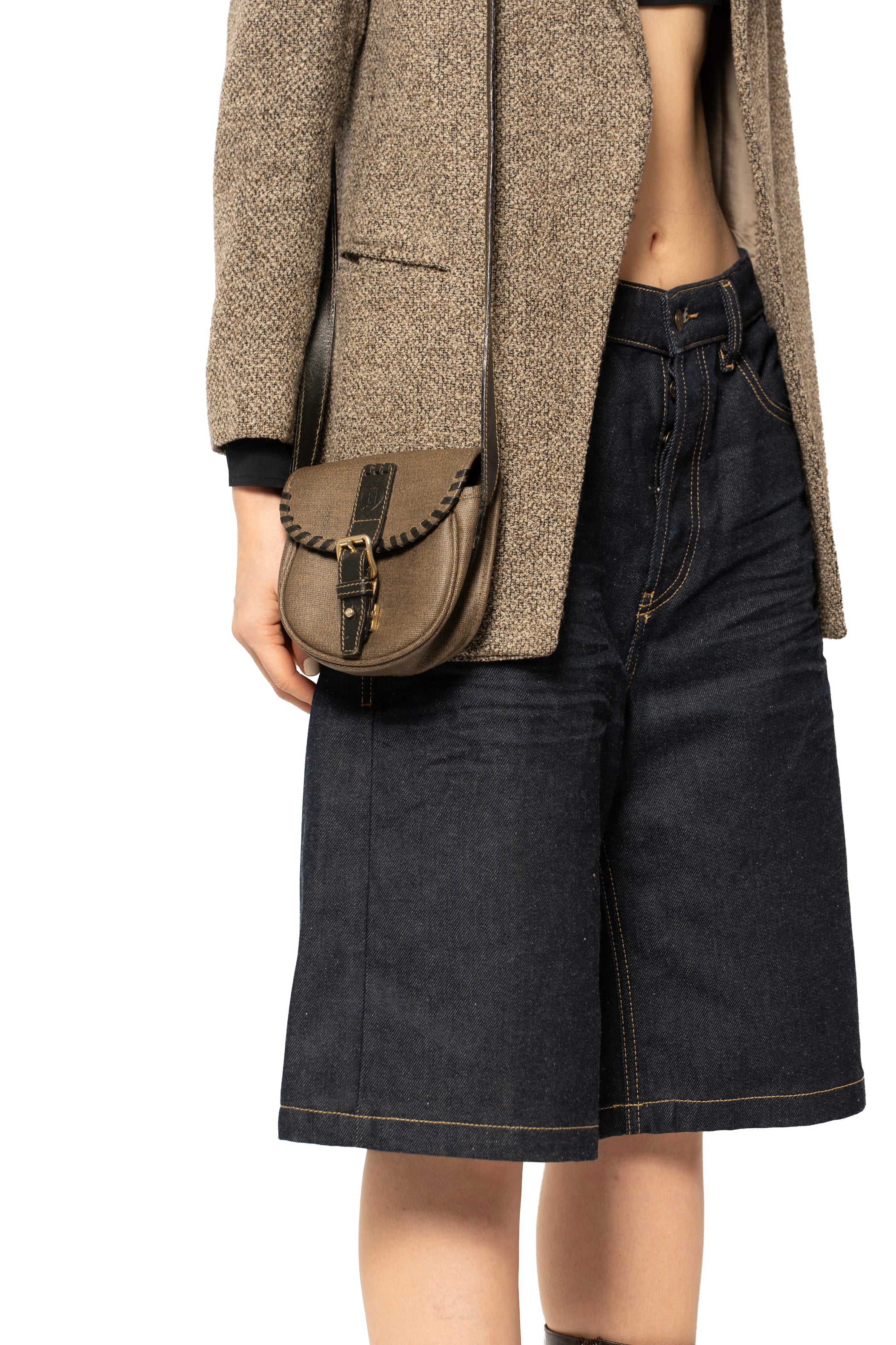 Fendi Selleria Leather Saddle Crossbody Bag