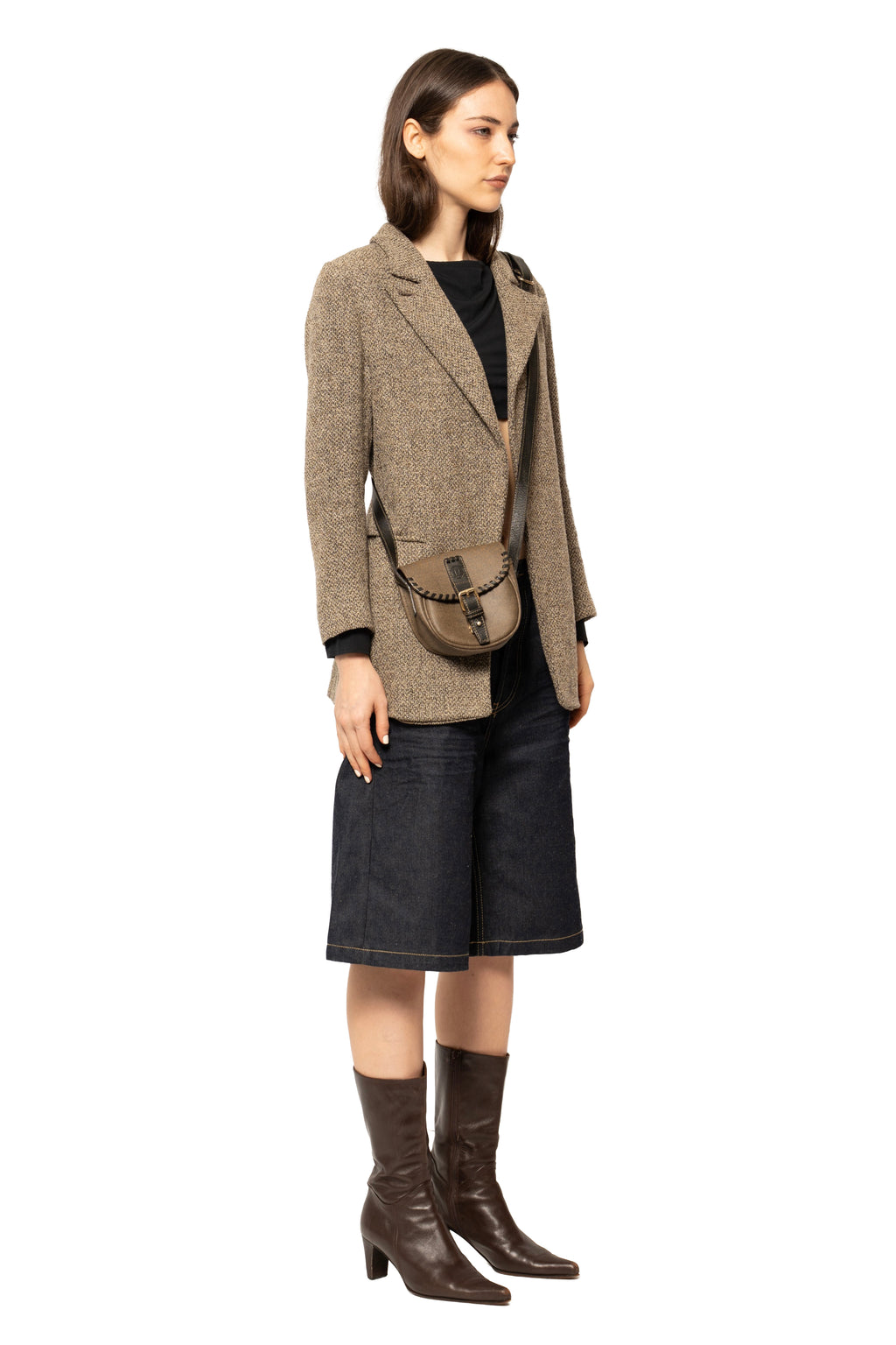 Fendi Selleria Leather Saddle Crossbody Bag