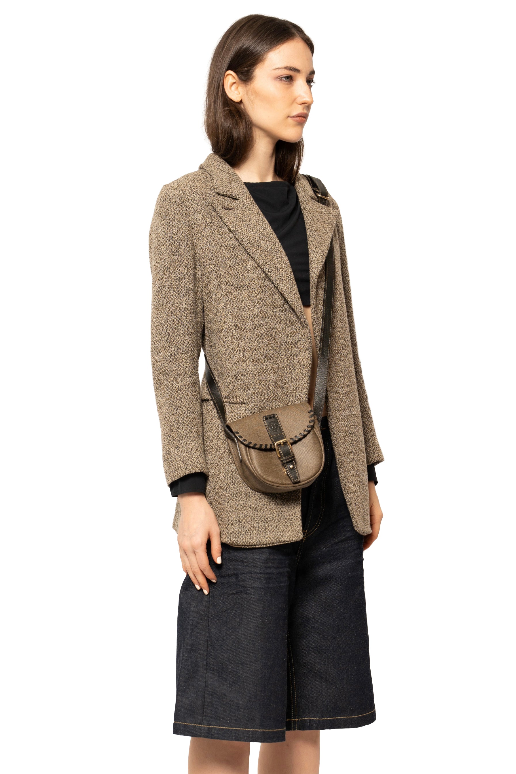 Fendi Selleria Leather Saddle Crossbody Bag