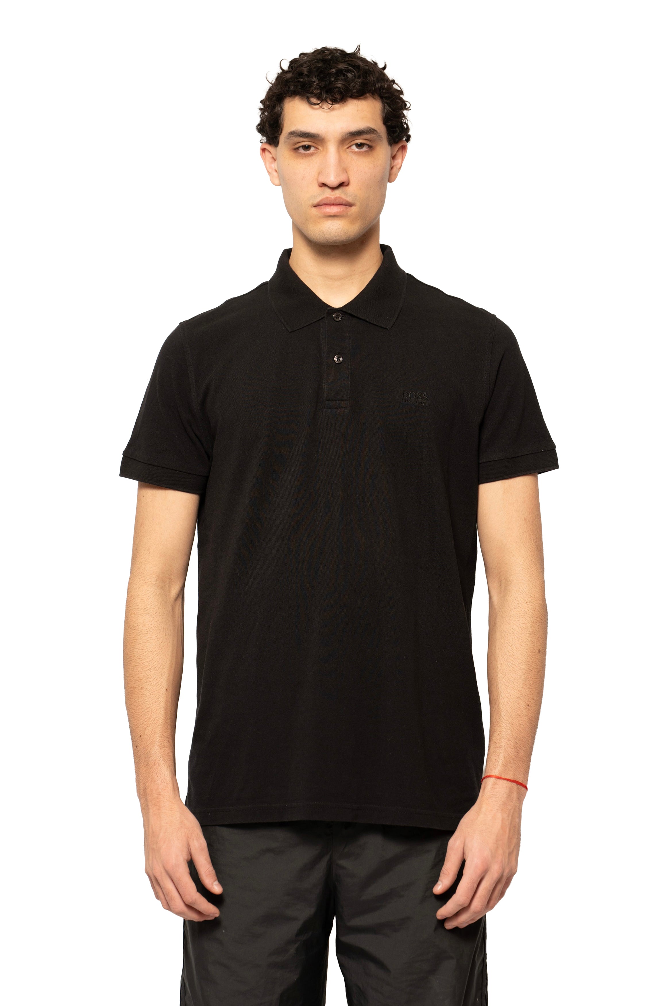 BOSS Logo Trim Cotton Polo Shirt