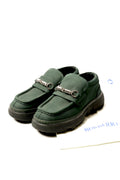 Burberry Green Leather Loafers