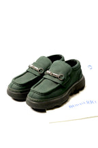 Burberry Green Leather Loafers