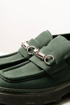 Burberry Green Leather Loafers
