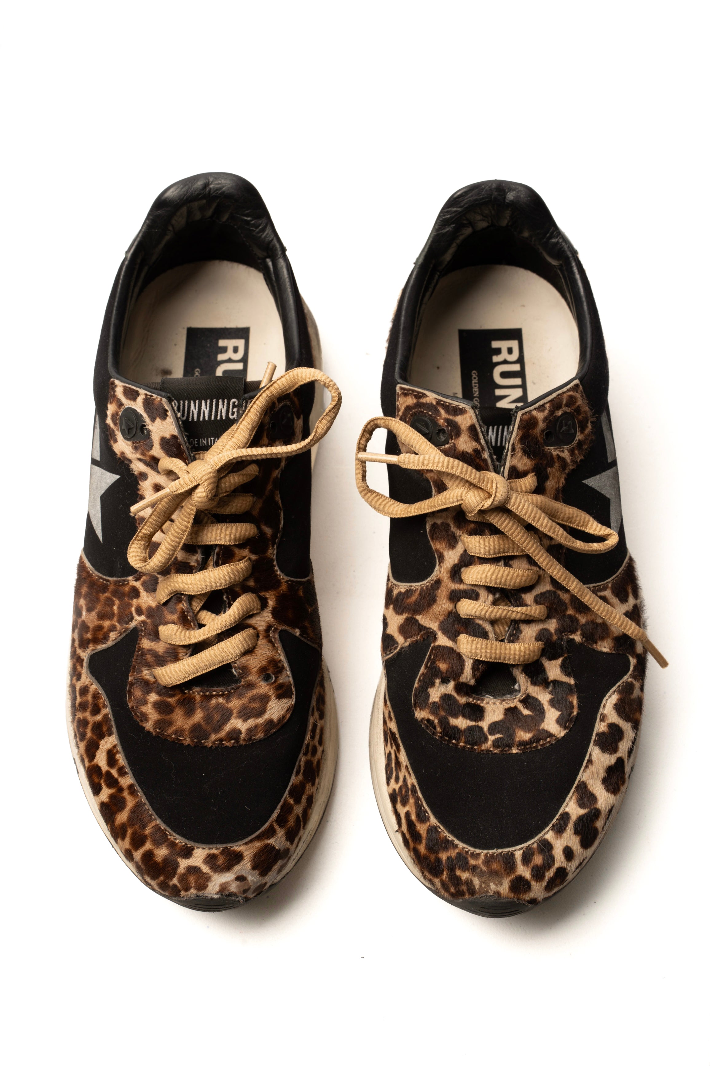 Golden Goose Running Leopard Sneakers