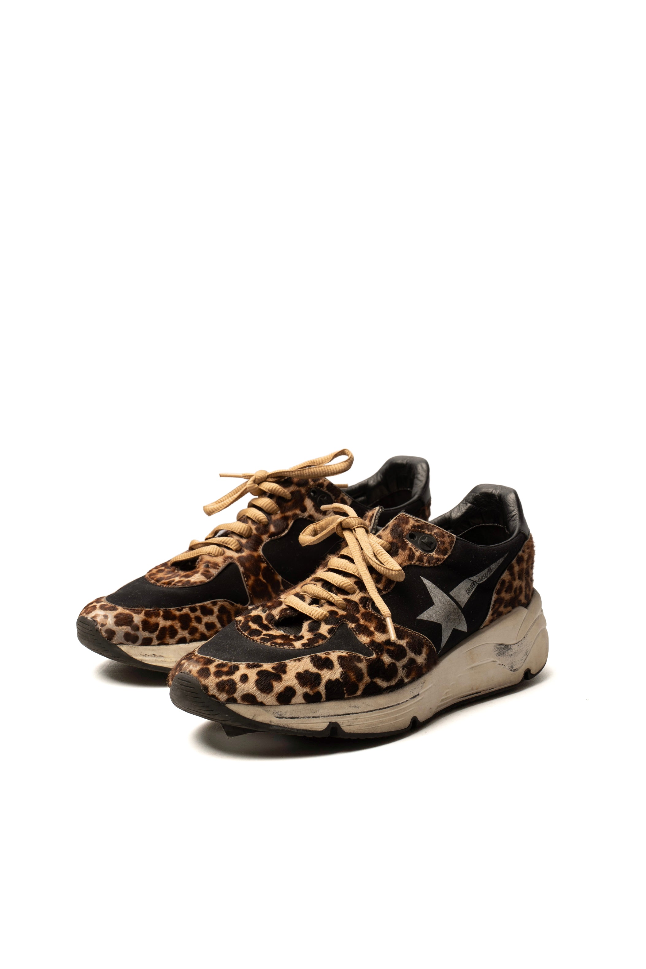 Golden Goose Running Leopard Sneakers