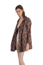 Prada Silk Camouflage Double-Breasted Jacket