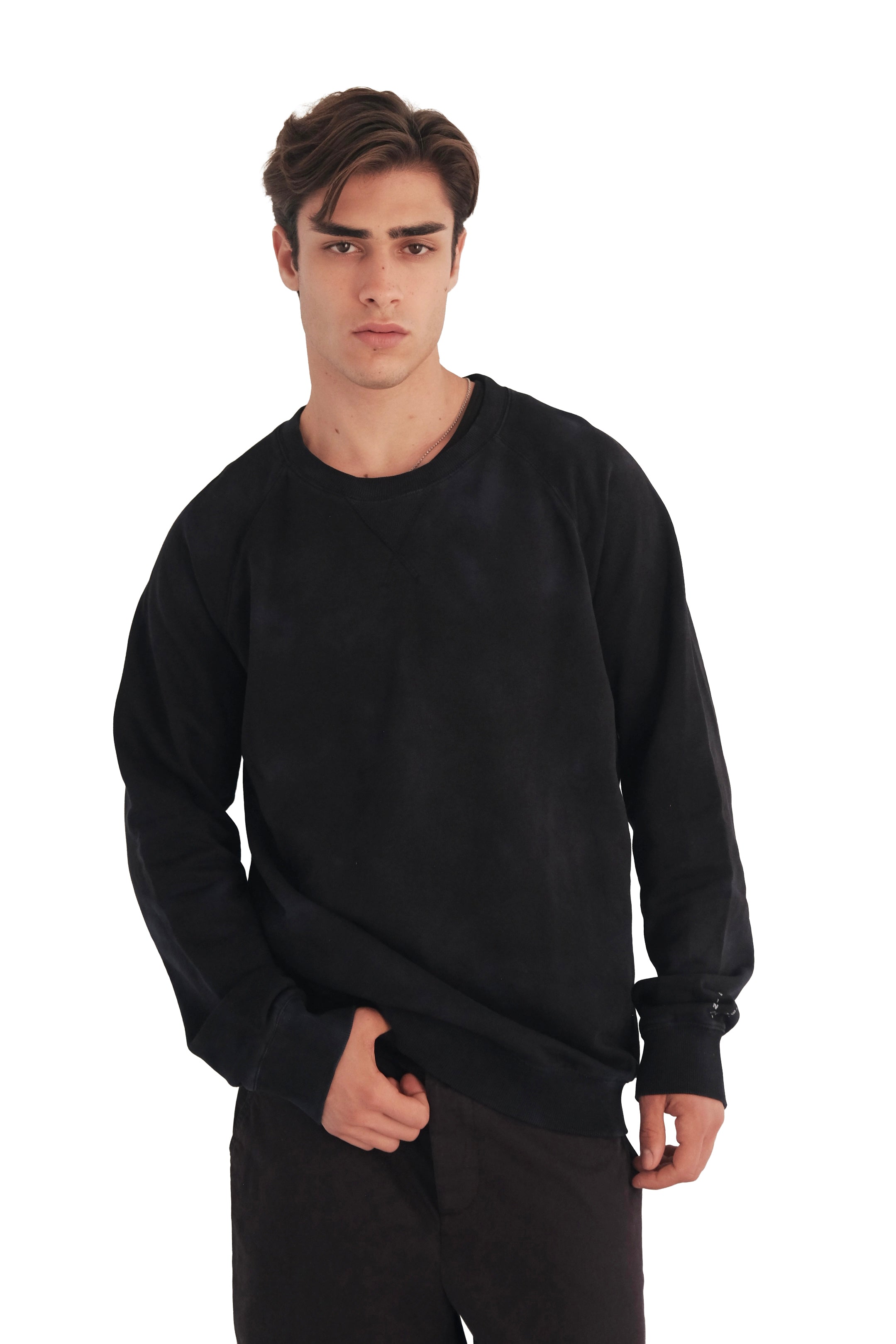 Diesel Over-Dyed Raglan Crewneck Sweatshirt